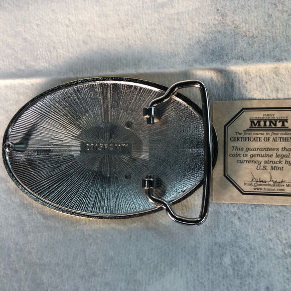 Sacagawea Delaware One Dollar Coin Belt Buckle  (New) - Picture 2 of 5